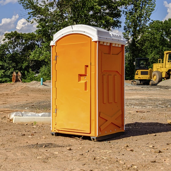 how often are the porta potties cleaned and serviced during a rental period in Panna Maria TX